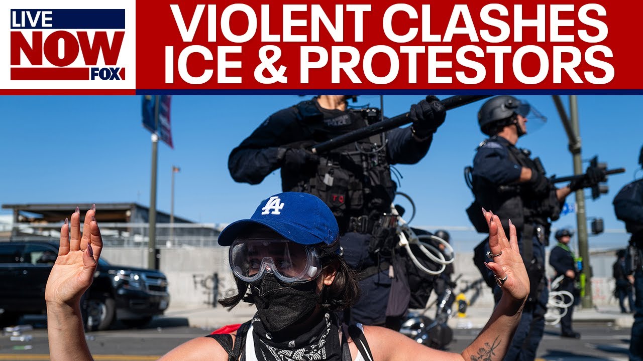WATCH clips of violent protests between ICE and demonstrators