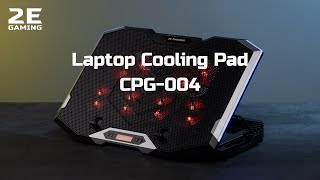 2E GAMING Laptop stand CPG-004, up to 15.6", 2xUSB-A, LCD/phone holder, RGB, black