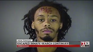 Search continues for escaped inmate in Greenwood