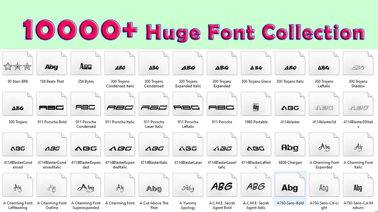 10000+ Huge Font Collection | fonts | Popular fonts | Sudhakar 4u