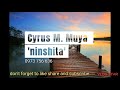 Cyrus Muya Ninshita God S Sonant Zambian Gospel Music
