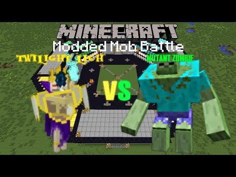 Twilight Lich VS. Mutant Zombie: Minecraft Modded Mob Battle #11