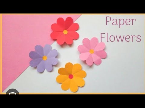 How to draw easy flower and cut it/beautiful and simple flower idea