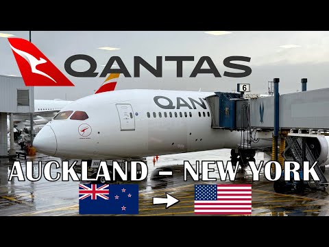 QANTAS Auckland - New York JFK | Boeing 787-9 Dreamliner | Economy Class | QF3 | FLIGHT REPORT 4K