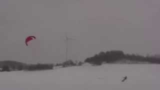 preview picture of video 'Gföhl snowkiten'