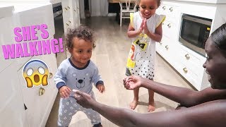 ZOE' FIRST STEP! *Caught On Camera*