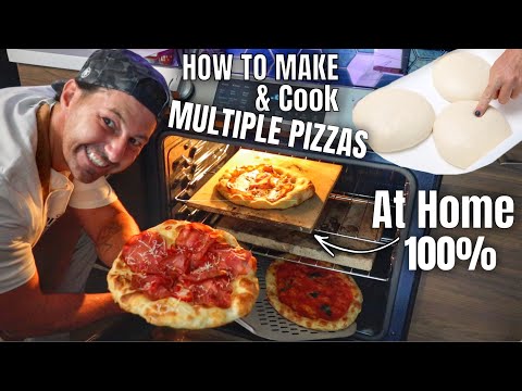 Como fazer e cozinhar várias pizzas em casa 100%