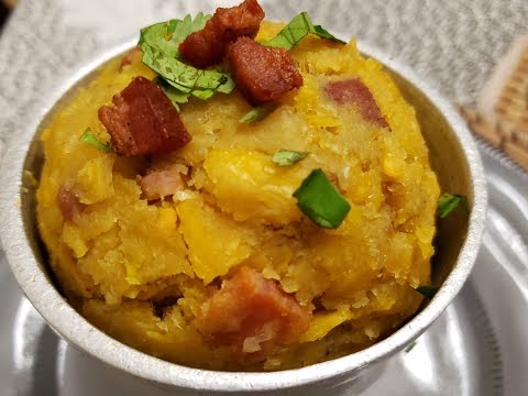 Mofongo de plátano Puertorriqueño