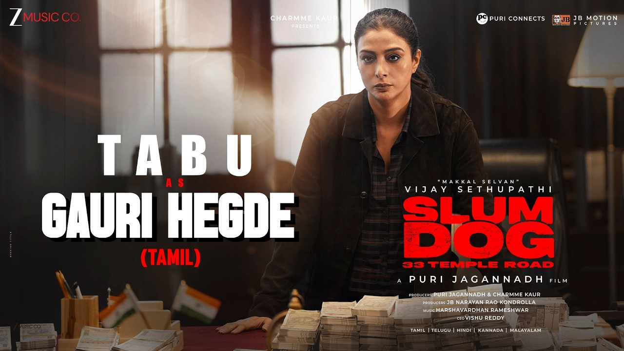 TABU as GAURI HEGDE - Glimpse (Tamil) | SlumDog - 33 Temple Road | Vijay Sethupathi | Puri Jagannadh