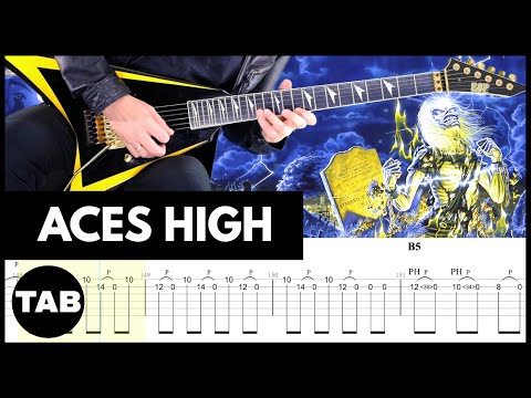 ACES HIGH Iron Maiden Guitar TAB | Lesson | Tutorial | Cover