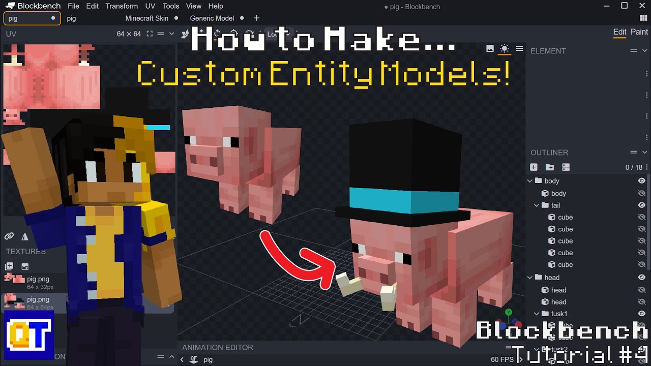 Blockbench Tutorial | How to Make Custom Entity Models! | MannyQUESO