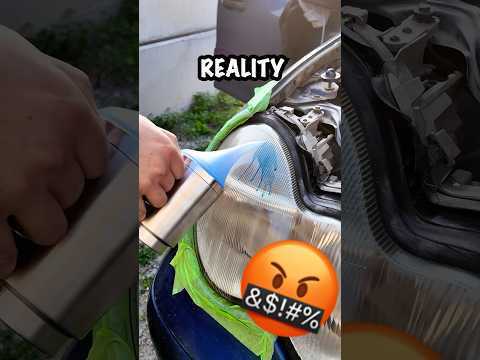 How to Restore Headlights with Acetone Vapor: Amazing Hack!😡 #gadgets #car #Carryovers