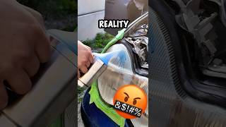 How to Restore Headlights with Acetone Vapor: Amazing Hack!😡 #gadgets #car #Carryovers