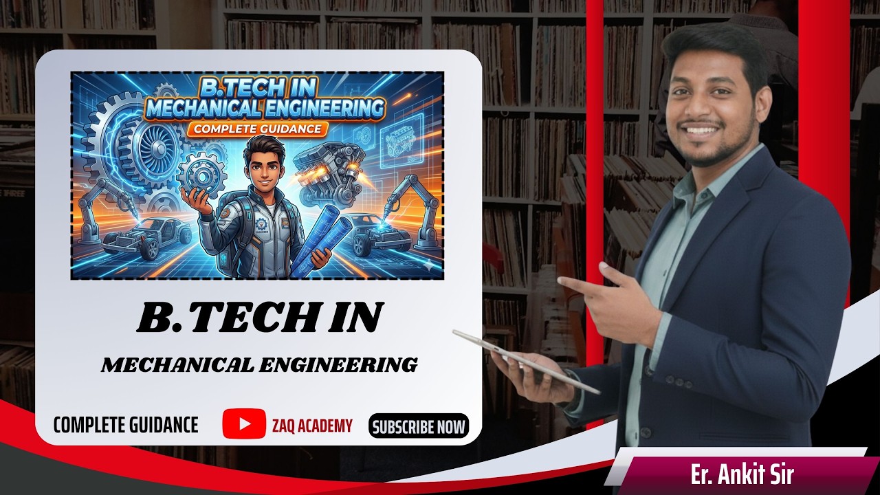 B.Tech in Mechanical Engineering| Complete Guide| BTech ME | Mechanical Engineer | Roadmap | IIT |