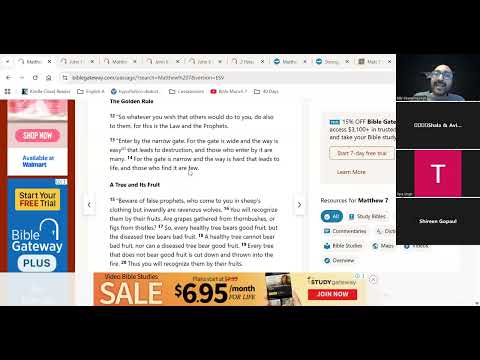 #215 Bible Study Matthew 7 vs 13 15