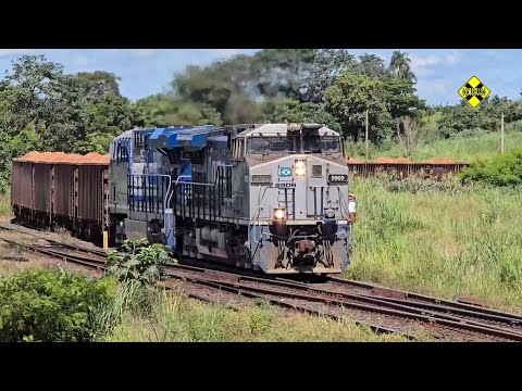 Trens no Entroncamento da Ferrovia Norte-Sul – Estrela D'oeste (SP)