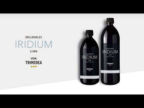 Kolloidales Iridium 5ppm hergestellt im Hochvolt-Plasmaverfahren bei ca. 3.500°C. Keine Elektrolyse!