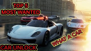 TOP 5 MOST WANTED  CAR UNLOCK IN THIS RACEING GAME WHAT A CAR --NFS MOST WANTED A CRITERION GAME