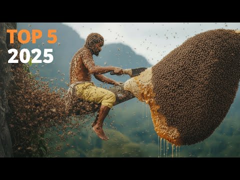 TOP 5 Most Dangerous Wild Honey Hunting Videos of 2025 | Nomad Bee Hunter
