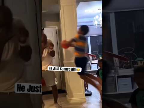 Look At Lil Bro 😂😂😂 #basketball