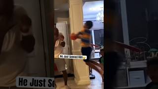 Look At Lil Bro 😂😂😂 #basketball