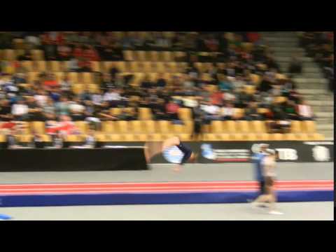 GBR Aimee Antonius 1st pass 13 14 Womens Tumbling Prelims 2015 World Age Group Competition Denmark