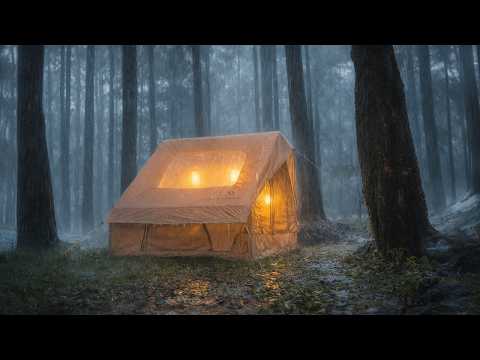 DOWNPOUR Camping❗Relaxing in "My Home Away From Home" during Heavy Rain - Camping in Heavy Rain