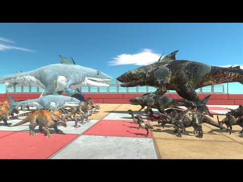 Aquatics Battle | Sea Monsters Fights Zombie Itself - Animal Revolt Battle Simulator