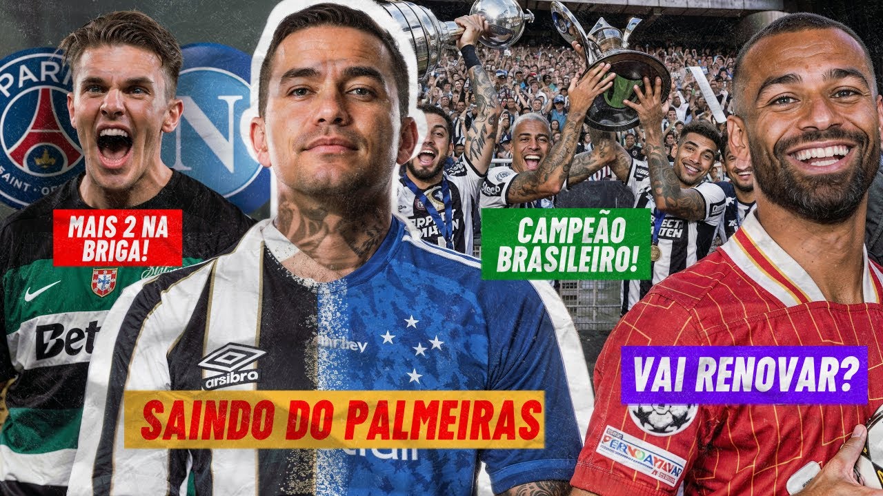 DUDU DEIXANDO o PALMEIRAS l PSG vai por GYOKERES l SALAH RENOVA? l BOTAFOGO CAMPEÃO