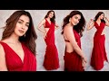 Pooja Hegde Looking Absolutely Hot Latest STUNNING Looks In Red Saree