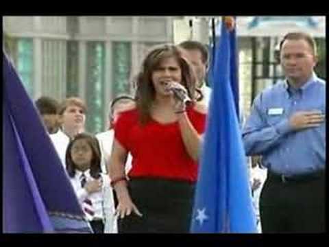 Haley Scarnato sings the National Anthem (April 10, 2008)