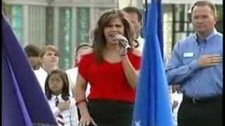 Haley Scarnato sings the National Anthem (April 10, 2008)