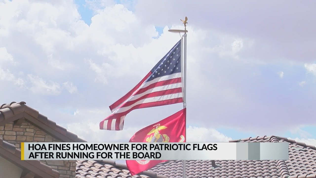 HOA fines homeowner for patriotic flags after running for board