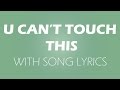 MC Hammer- You Can't Touch This with Lyrics ...