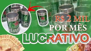 ganhe até 2 mil por mês fazendo esses copos de latinha