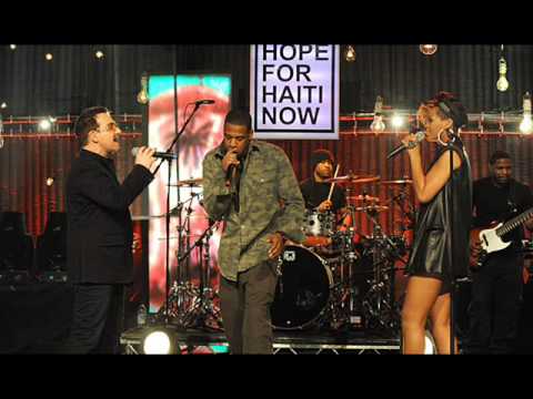 Hope for Haiti, Stranded. Jay-Z, Bono, and Rihanna
