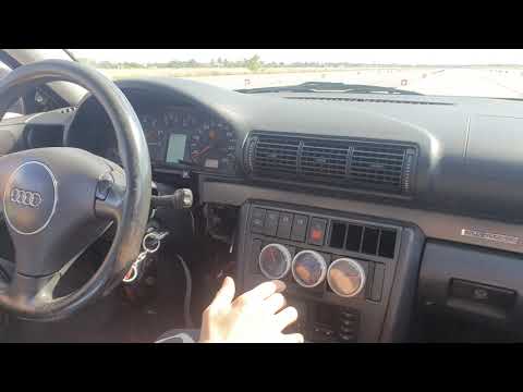 Audi A4 B5 Quattro 1.8t 20v drag racing 1/4 mile, onboard 10.9sec