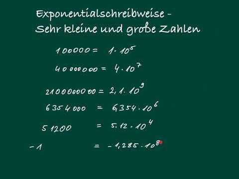 Die Exponentialschreibweise  - Sehr große und sehr kleine Zahlen schreiben