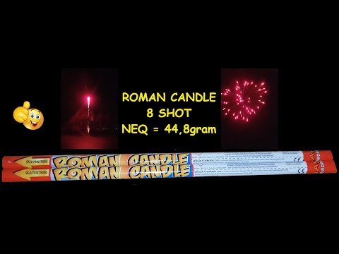 Fyrverkeri skjuter bombrör Chaos Fireworks 8 skott romljus // Fireworks Roman Candle 8 shots