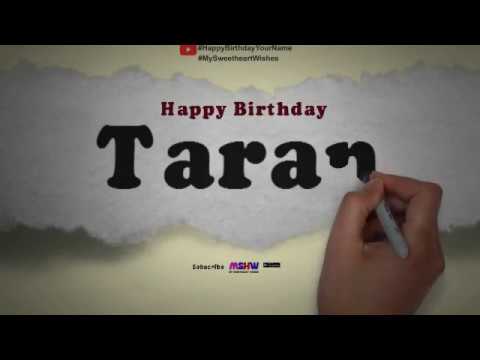 Happy Birthday Taran | Whatsapp Status Taran