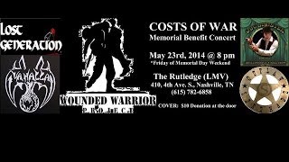 Costs Of War - Memorial Benefit Show speech (Wounded Warrior Project Alumni)