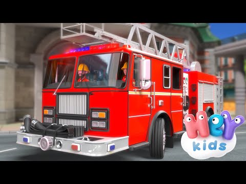 Caminhão De Bombeiro 🚒 Desenho infantil com musica - HeyKids Português