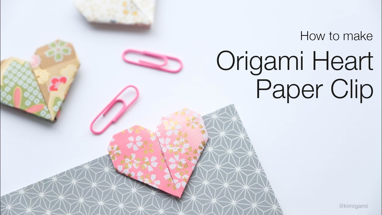 How to Make an Origami Heart Paper Clip