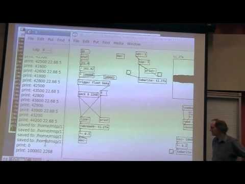 Miller Puckette's Lecture 8 of UCSD class Music 171: Computer Music I