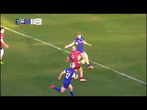 Luka Matkava runs creates three tries vs Russia U18 2019