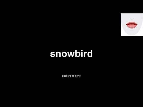snowbird (pássaro-do-norte) How to Pronounce and definitions