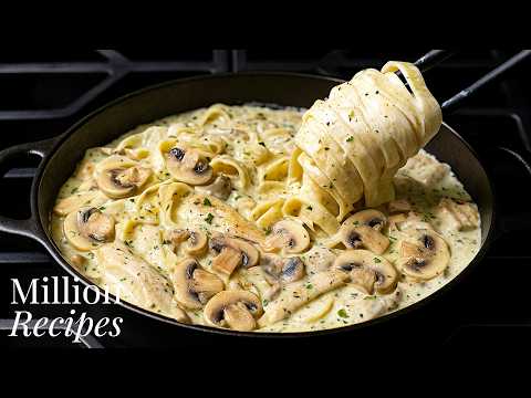 I Make This Creamy Fettuccine Alfredo 3 Times a Week!😋 My Family Can’t Get Enough! One Skillet Pasta