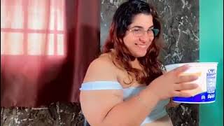 BBW Pear Model Stuffing herself