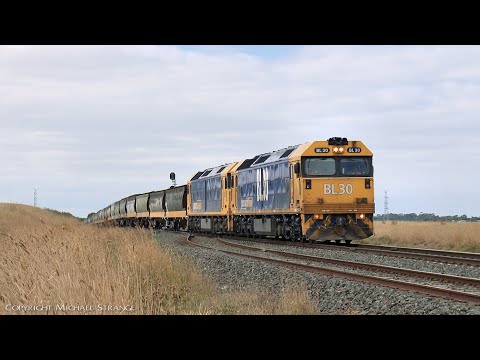 7731V Grain Train Approaches Gheringhap (12/4/2022) - PoathTV Australian Railways