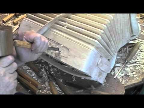 Wood carved accordion